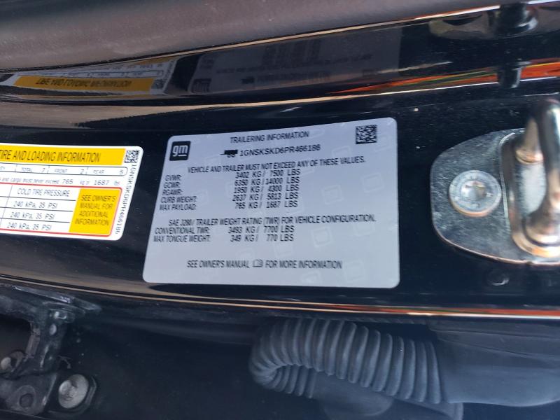 47734596 :رقم المزاد ، 1GNSKSKD6PR466186 vin ، 2023 Chevrolet Tahoe مزاد بيع