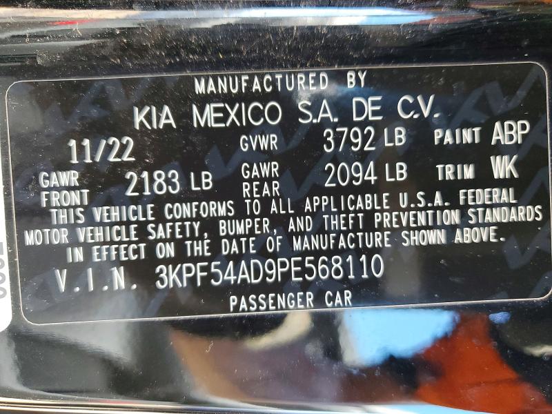 Aukcja sprzedaży 2023 Kia Forte, vin: 3KPF54AD9PE568110, numer aukcji: 47907906