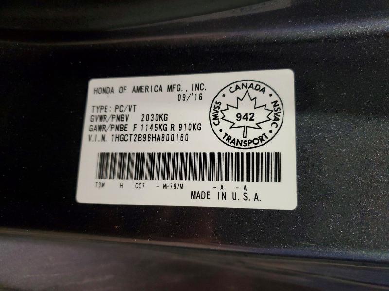 Aukcja sprzedaży 2017 Honda Accord, vin: 1HGCT2B96HA800160, numer aukcji: 41762426