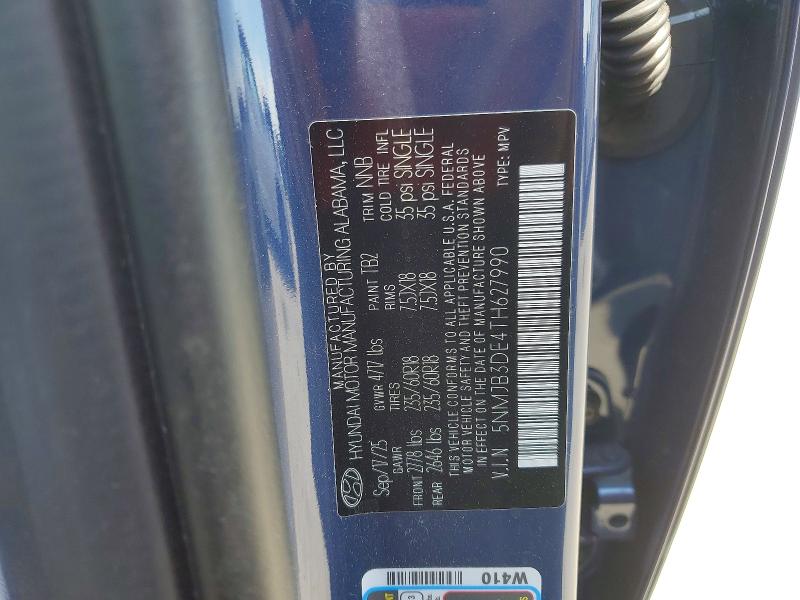 47877906 :رقم المزاد ، 5NMJB3DE4TH627990 vin ، 2026 Hyundai Tucson مزاد بيع