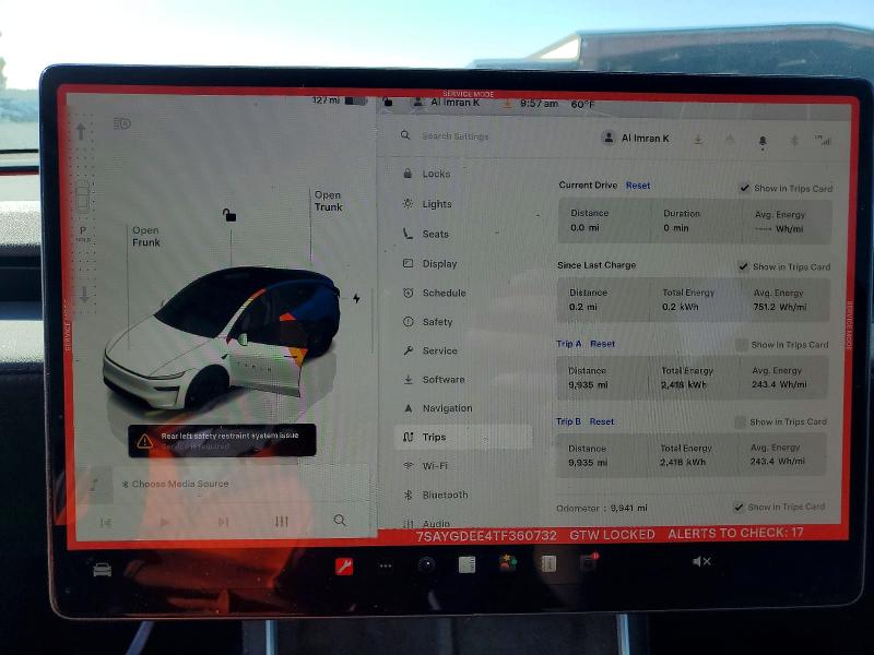 Aukcja sprzedaży 2026 Tesla Model Y, vin: 7SAYGDEE4TF360732, numer aukcji: 41991376