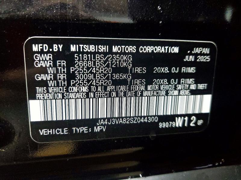 Продаж на аукціоні авто 2025 Mitsubishi Outlander, vin: JA4J3VA82SZ044300, номер лоту: 46066736