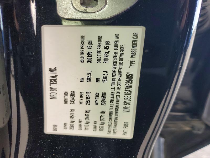 Aukcja sprzedaży 2019 Tesla Model 3, vin: 5YJ3E1EA7KF394851, numer aukcji: 46321416