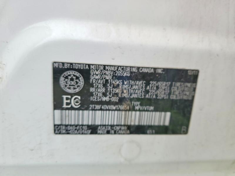 Aukcja sprzedaży 2011 Toyota Rav4, vin: 2T3BF4DVXBW176654, numer aukcji: 47406316
