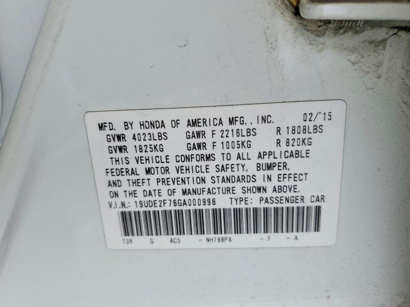 Aukcja sprzedaży 2016 Acura Ilx, vin: 19UDE2F76GA000996, numer aukcji: 78623955