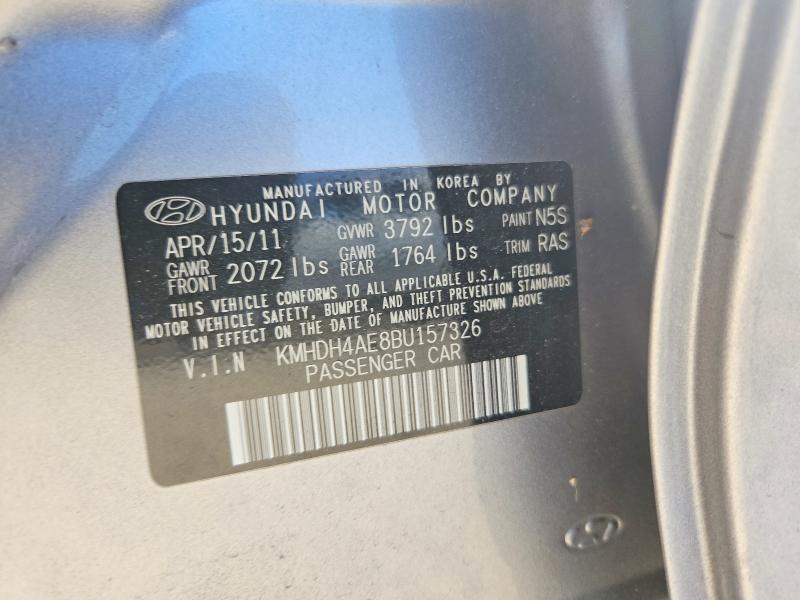 Aukcja sprzedaży 2011 Hyundai Elantra, vin: KMHDH4AE8BU157326, numer aukcji: 46954656