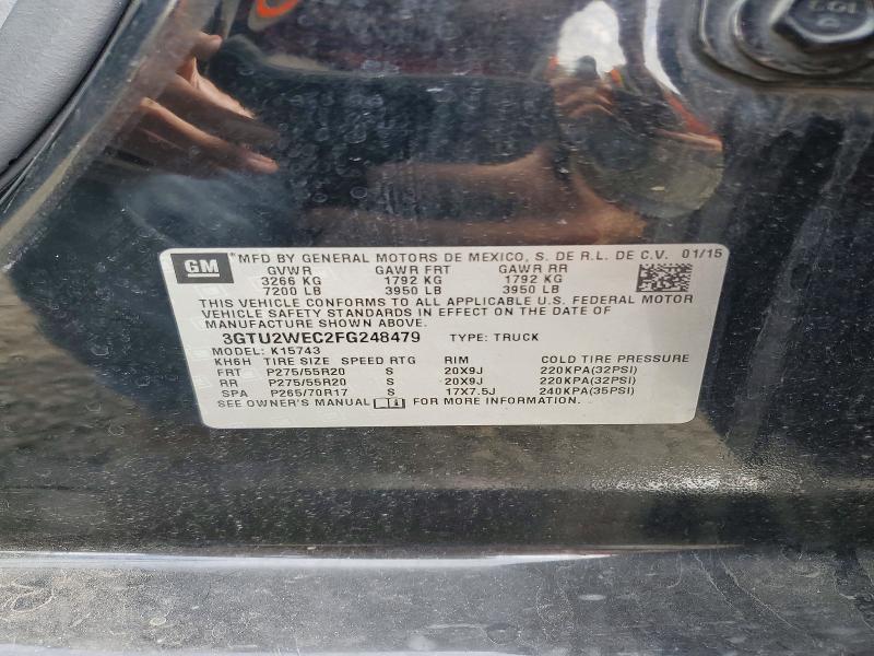 Aukcja sprzedaży 2015 Gmc Sierra, vin: 3GTU2WEC2FG248479, numer aukcji: 48156786