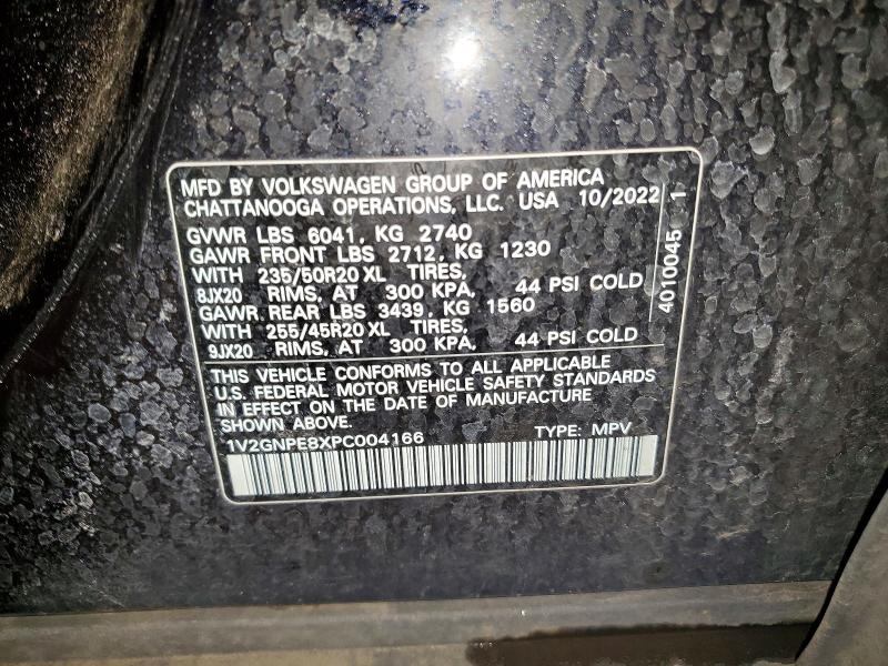 45821266 :رقم المزاد ، 1V2GNPE8XPC004166 vin ، 2023 Volkswagen Id.4 مزاد بيع