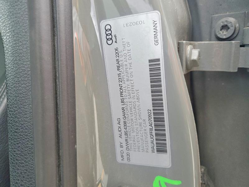 Продажа на аукционе авто 2020 Audi A3, vin: WAUAUGFF8LA070922, номер лота: 46109926