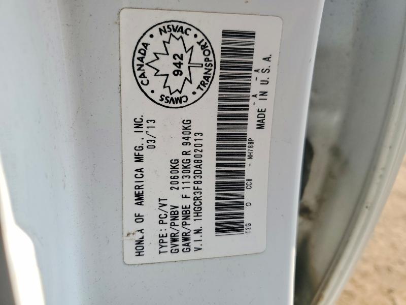 Продажа на аукционе авто 2013 Honda Accord, vin: 1HGCR3F83DA802013, номер лота: 47604206