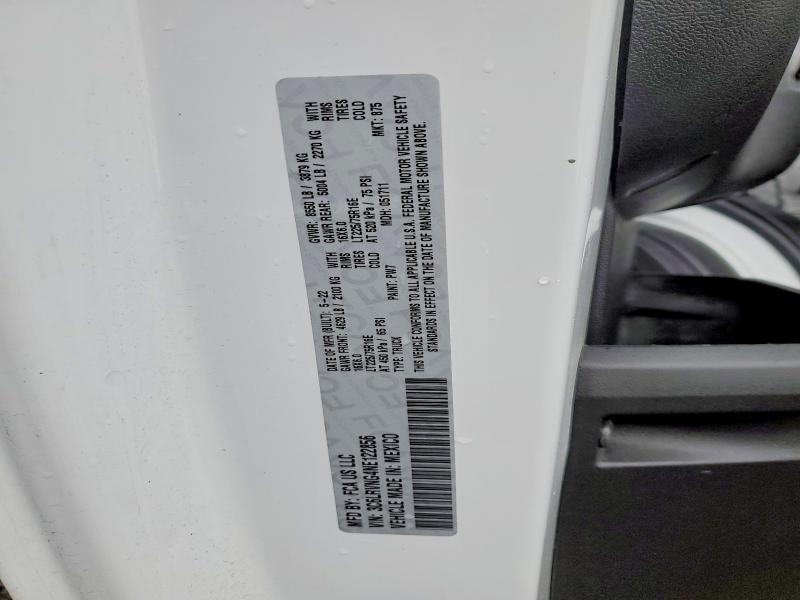 Продаж на аукціоні авто 2022 Ram Promaster 1500, vin: 3C6LRVNG4NE122856, номер лоту: 76775695