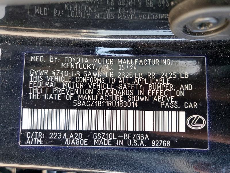 Продажа на аукционе авто 2024 Lexus Es 350, vin: 58ACZ1B11RU183014, номер лота: 79845275