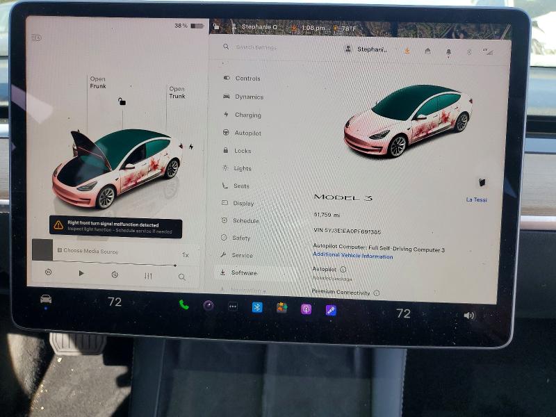 79488985 :رقم المزاد ، 5YJ3E1EA0PF691385 vin ، 2023 Tesla Model 3 مزاد بيع