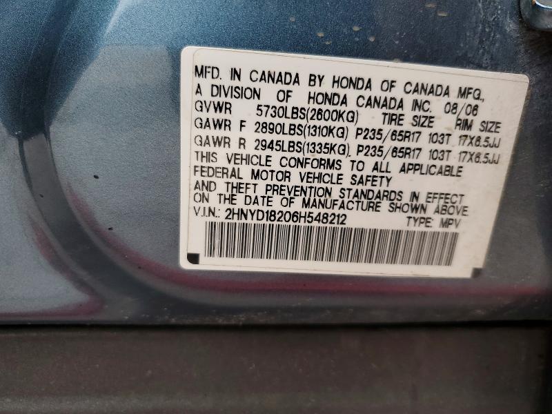 Продажа на аукционе авто 2006 Acura Mdx, vin: 2HNYD18206H548212, номер лота: 45834036