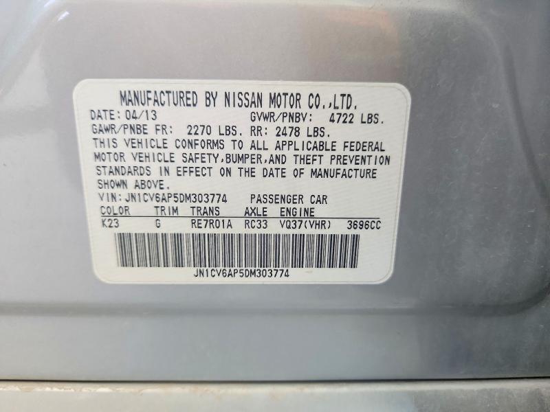 Aukcja sprzedaży 2013 Infiniti G37 Sedan, vin: JN1CV6AP5DM303774, numer aukcji: 47414696