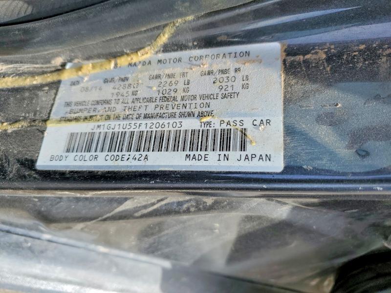 48332026 :رقم المزاد ، JM1GJ1U55F1206103 vin ، 2015 Mazda 6 مزاد بيع