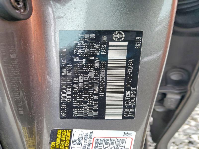 Продажа на аукционе авто 2005 Toyota Camry, vin: 4T1BA32KX5U038658, номер лота: 46683886