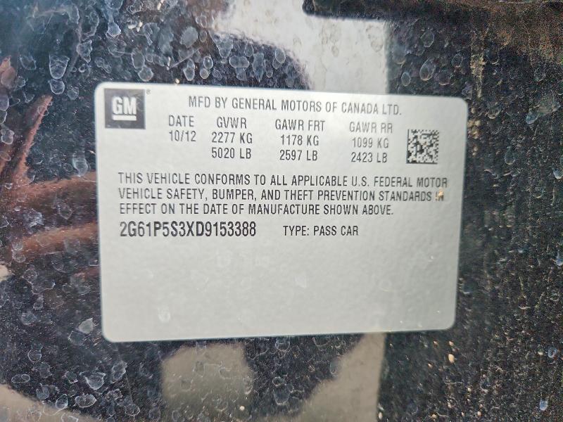 47319776 :رقم المزاد ، 2G61P5S3XD9153388 vin ، 2013 Cadillac Xts مزاد بيع