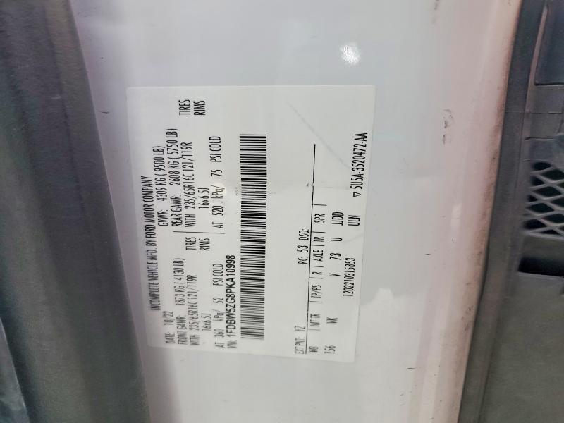 46995826 :رقم المزاد ، 1FDBW5ZG8PKA10998 vin ، 2023 Ford Transit مزاد بيع