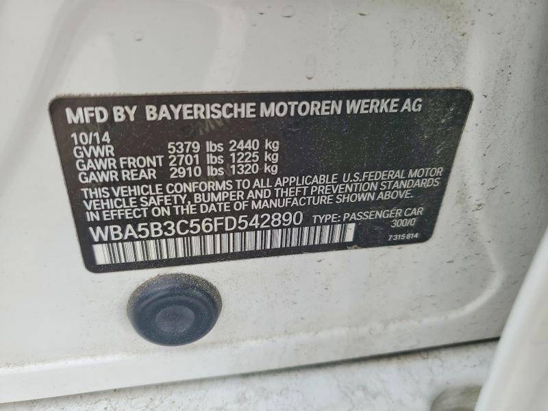 2015 Bmw 535 მანქანა იყიდება აუქციონზე, vin: WBA5B3C56FD542890, აუქციონის ნომერი: 42013846