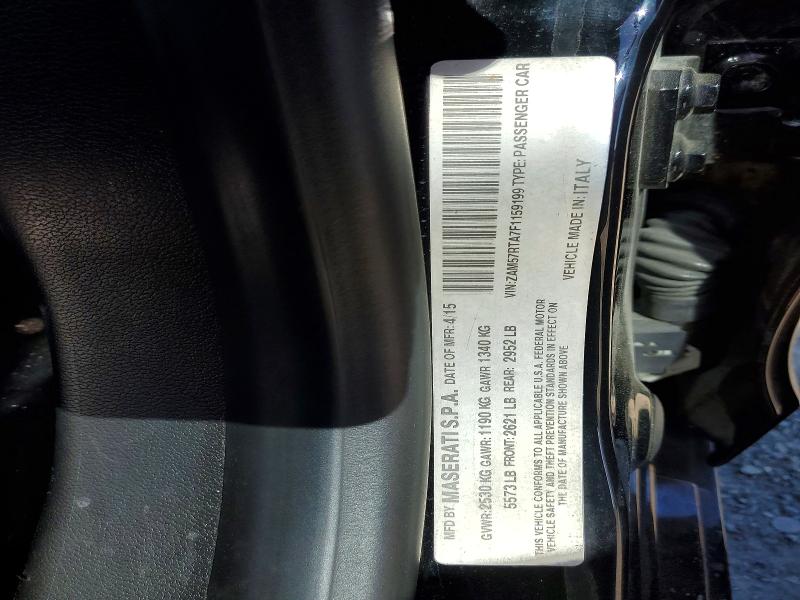 2015 Maserati Ghibli მანქანა იყიდება აუქციონზე, vin: ZAM57RTA7F1159199, აუქციონის ნომერი: 79486585