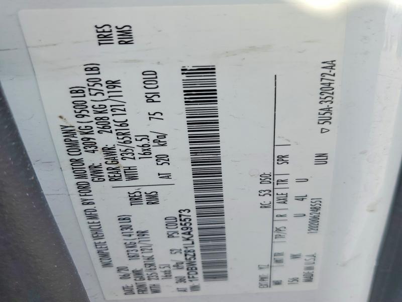 Продаж на аукціоні авто 2020 Ford Transit, vin: 1FDBW5Z81LKA95573, номер лоту: 79966445