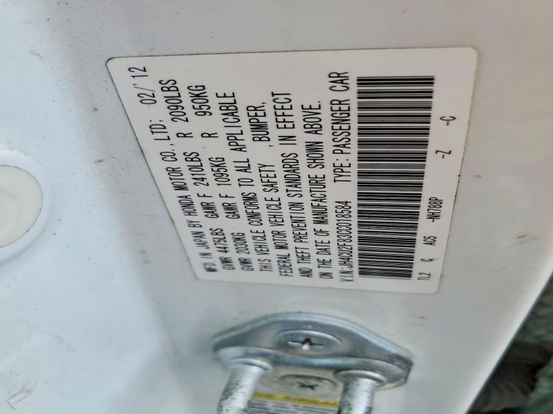 45756286 :رقم المزاد ، JH4CU2F83CC018584 vin ، 2012 Acura Tsx مزاد بيع