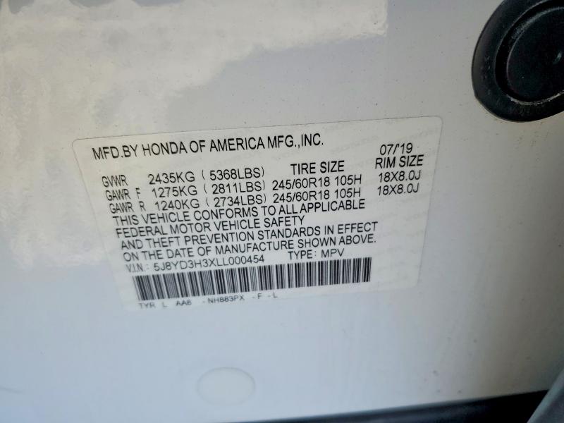 Продажа на аукционе авто 2020 Acura Mdx, vin: 5J8YD3H3XLL000454, номер лота: 46688226