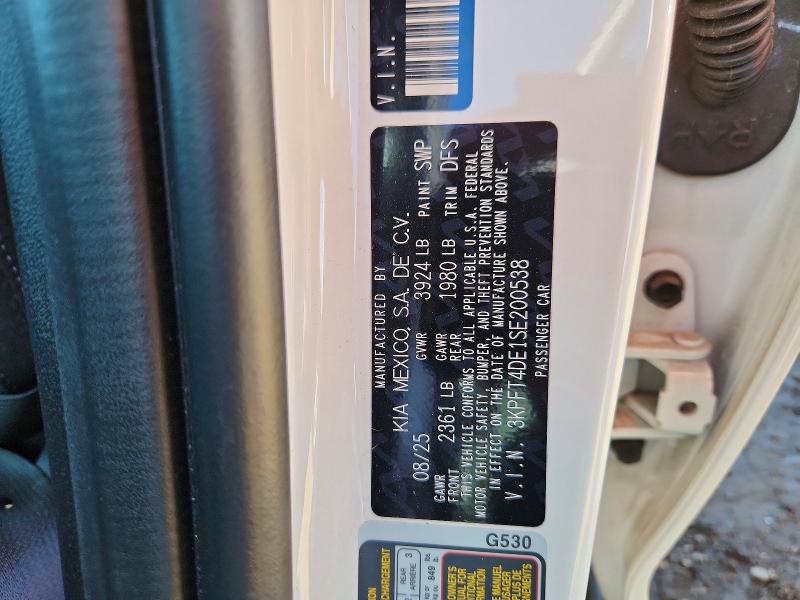 Продажа на аукционе авто 2025 Kia K4, vin: 3KPFT4DE1SE200538, номер лота: 47597136
