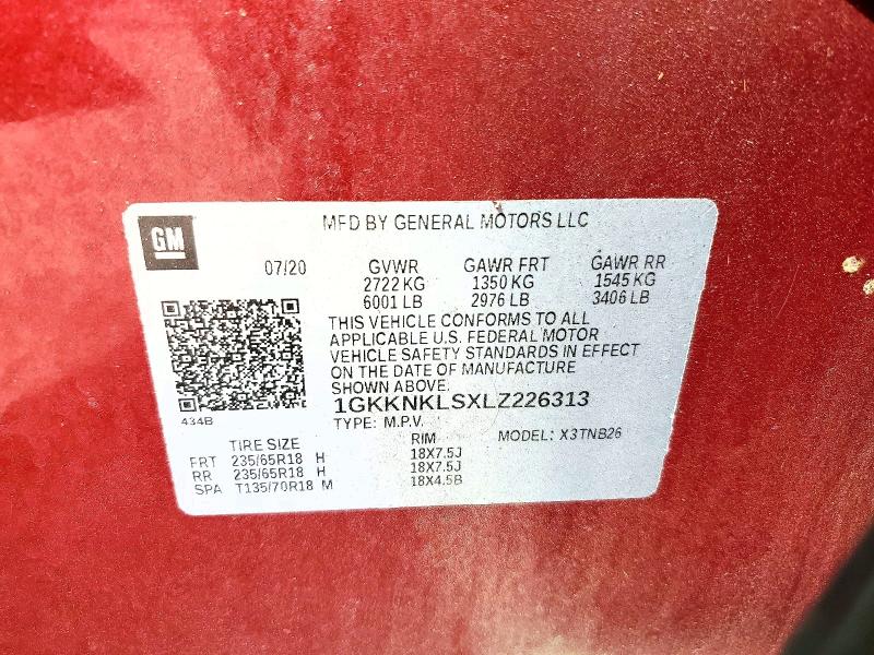 Продажа на аукционе авто 2020 Gmc Acadia, vin: 1GKKNKLSXLZ226313, номер лота: 46322236