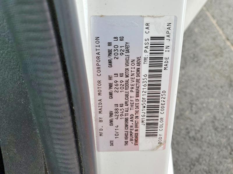 48352836 :رقم المزاد ، JM1GJ1W50F1216356 vin ، 2015 Mazda 6 مزاد بيع