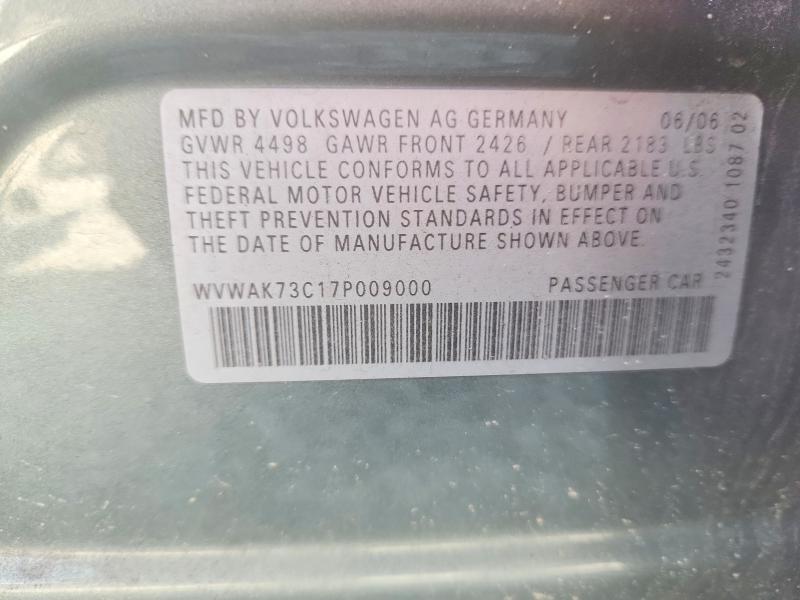 Aukcja sprzedaży 2007 Volkswagen Passat, vin: WVWAK73C17P009000, numer aukcji: 45784176
