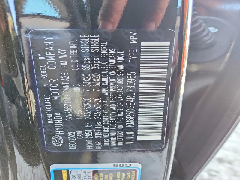Продажа на аукционе авто 2024 Hyundai Palisade, vin: KM8R5DGE4RU730965, номер лота: 46213116