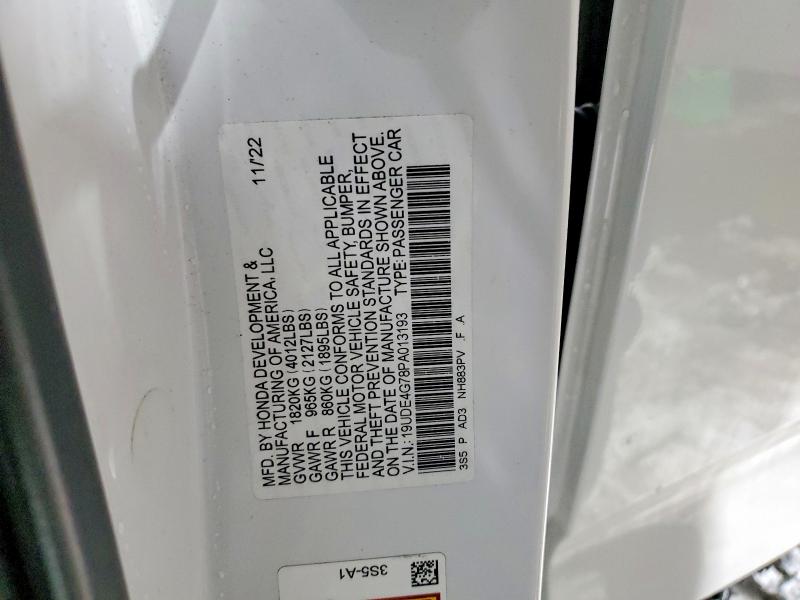 2023 Acura Integra მანქანა იყიდება აუქციონზე, vin: 19UDE4G78PA013193, აუქციონის ნომერი: 77138355