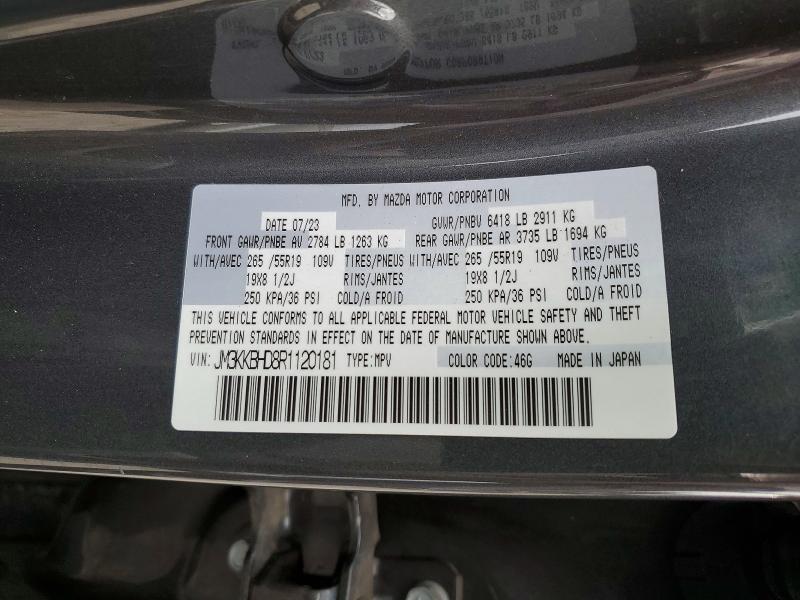 Продажа на аукционе авто 2024 Mazda Cx-90, vin: JM3KKBHD8R1120181, номер лота: 47765306