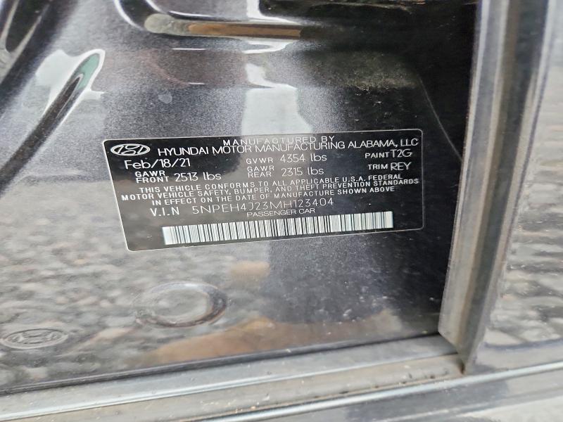 41623906 :رقم المزاد ، 5NPEH4J23MH123404 vin ، 2021 Hyundai Sonata مزاد بيع