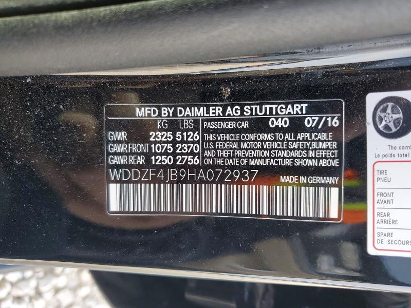 Aukcja sprzedaży 2017 Mercedes-benz E, vin: WDDZF4JB9HA072937, numer aukcji: 46332336