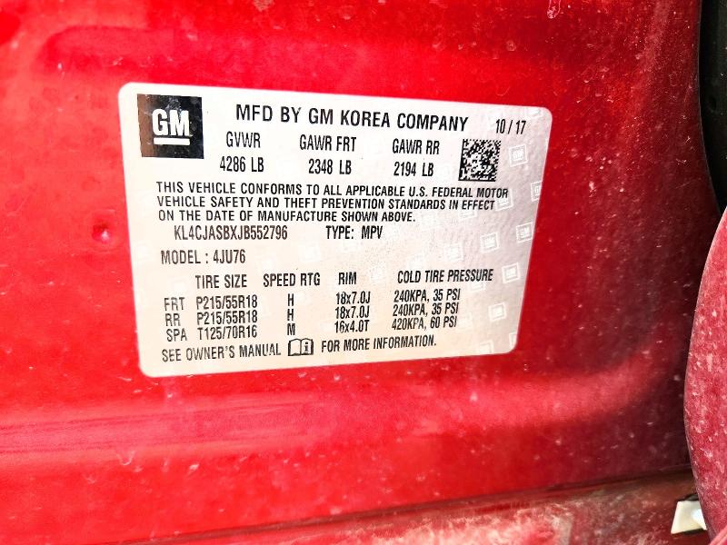 Продажа на аукционе авто 2018 Buick Encore, vin: KL4CJASBXJB552796, номер лота: 47265376