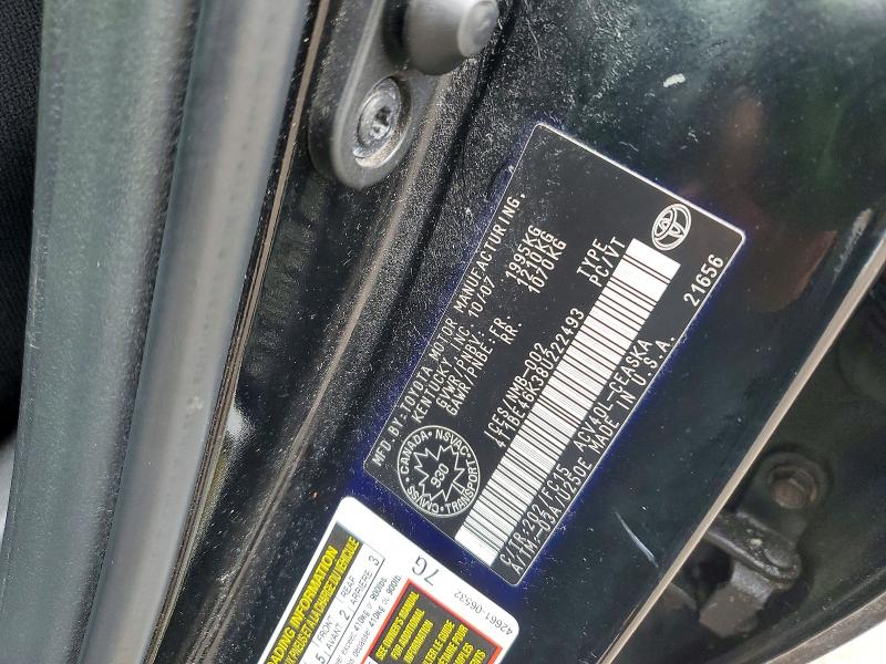 47605756 :رقم المزاد ، 4T1BE46K38U222493 vin ، 2008 Toyota Camry Se 4dr مزاد بيع