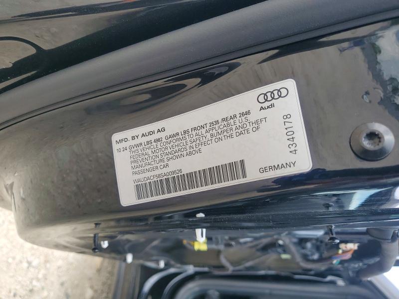 2025 Audi A5 მანქანა იყიდება აუქციონზე, vin: WAUDACF58SA009526, აუქციონის ნომერი: 47117746