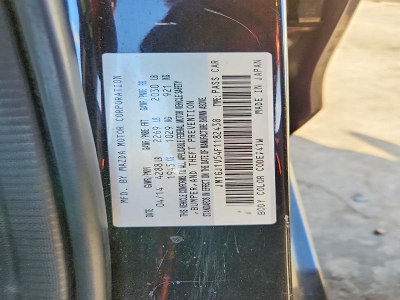 2015 Mazda 6 მანქანა იყიდება აუქციონზე, vin: JM1GJ1V54F1182438, აუქციონის ნომერი: 79620755