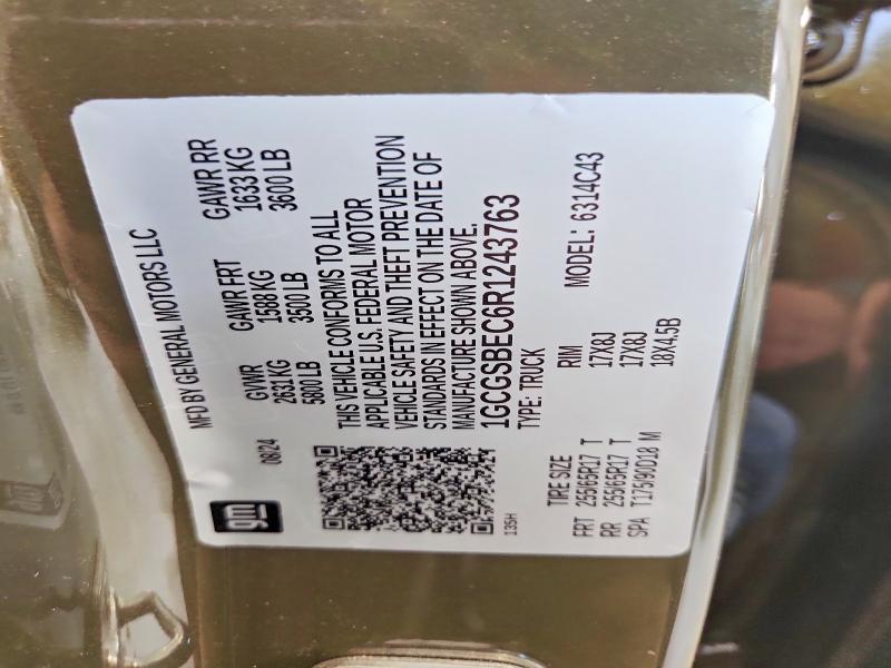 Продажа на аукционе авто 2024 Chevrolet Colorado, vin: 1GCGSBEC6R1243763, номер лота: 42056596