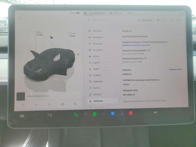46202296 :رقم المزاد ، 7SAYGDEFXNF406348 vin ، 2022 Tesla Model Y مزاد بيع