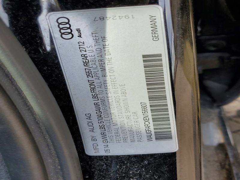 2014 Audi A6 მანქანა იყიდება აუქციონზე, vin: WAUGFAFCXEN156607, აუქციონის ნომერი: 48412266