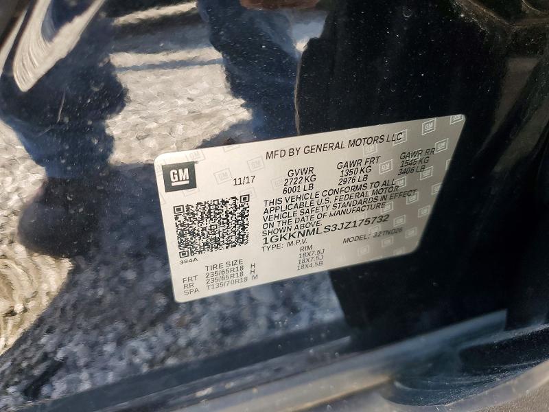 Aukcja sprzedaży 2018 Gmc Acadia, vin: 1GKKNMLS3JZ175732, numer aukcji: 41980056