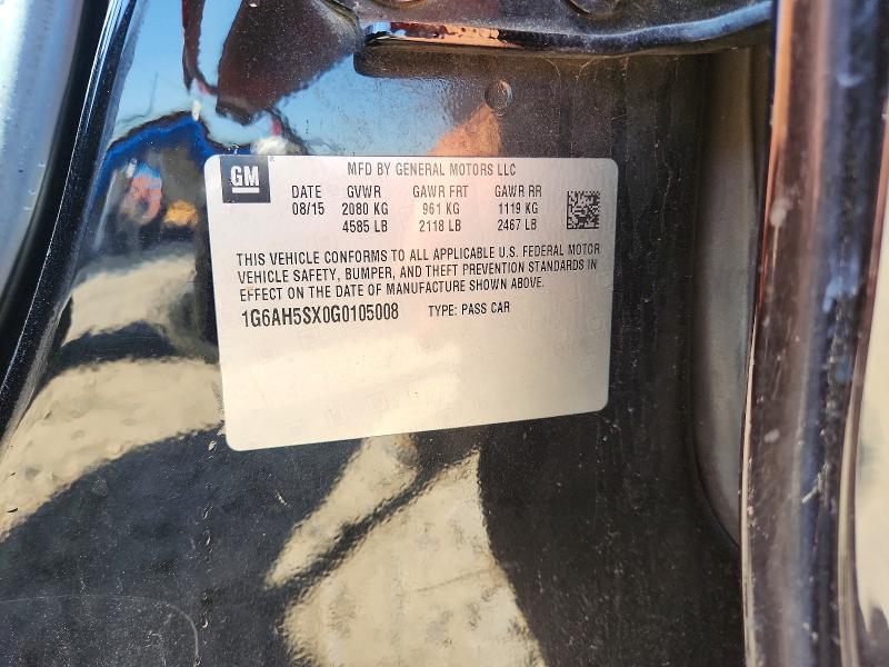 2016 Cadillac Ats მანქანა იყიდება აუქციონზე, vin: 1G6AH5SX0G0105008, აუქციონის ნომერი: 47449746
