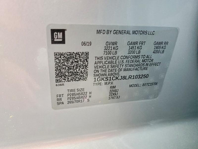 Продажа на аукционе авто 2020 Gmc Yukon, vin: 1GKS1CKJ8LR103250, номер лота: 47688646