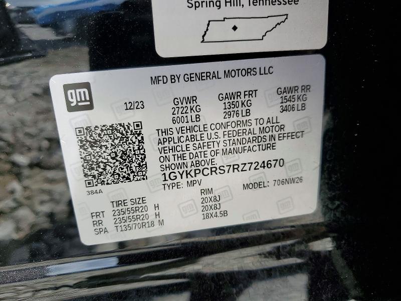 Продаж на аукціоні авто 2024 Cadillac Xt6, vin: 1GYKPCRS7RZ724670, номер лоту: 45699206