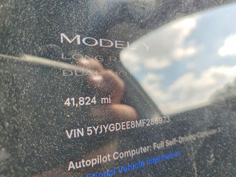 2021 Tesla Model  Y მანქანა იყიდება აუქციონზე, vin: 5YJYGDEE8MF286973, აუქციონის ნომერი: 47635896