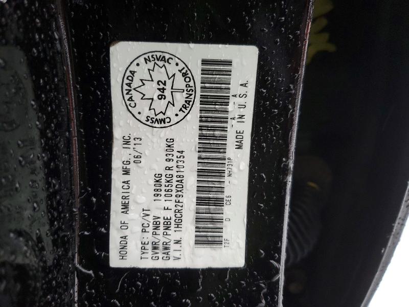 Aukcja sprzedaży 2013 Honda Accord, vin: 1HGCR2F9XDA810354, numer aukcji: 46992176